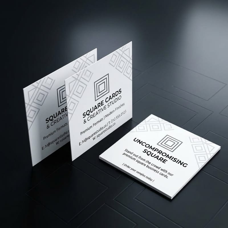 square business card sizes from 2x2 to 3x3 inches printed by 4OVER4.COM
