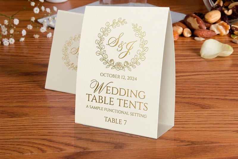 Custom table tents printing - new_product 3 by 4OVER4.COM