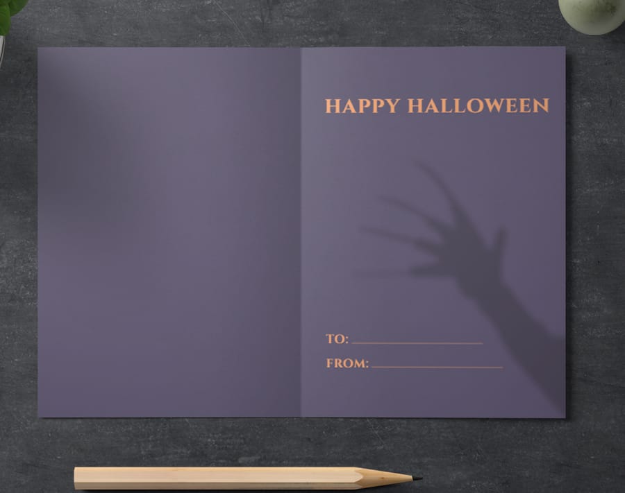 Halloween greeting card printed by 4OVER4.COM