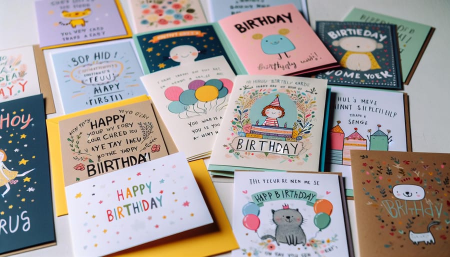 birthday card message ideas by 4OVER4.COM, a heartfelt handwritten birthday card