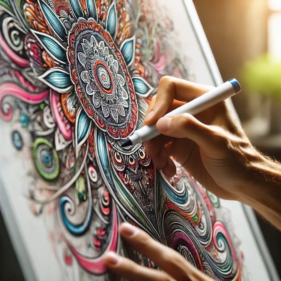 dry erase board art ideas - a hand-drawn whiteboard scene by 4OVER4.COM