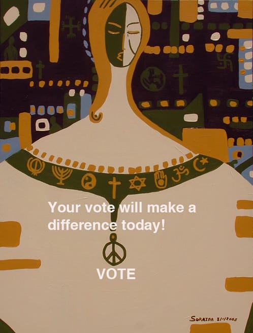bold, message-driven print design in the Verdadism tradition of Soraida Martinez