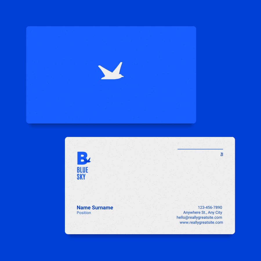 modern business card presentation printed by 4OVER4.COM
