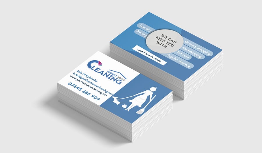 cleaning service business card ideas by 4OVER4.COM