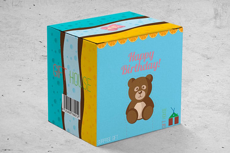Custom cube boxes printed by 4OVER4.COM