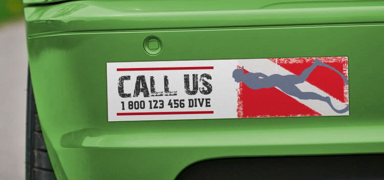 Cool bumper stickers for cars that promote a business by 4OVER4.COM