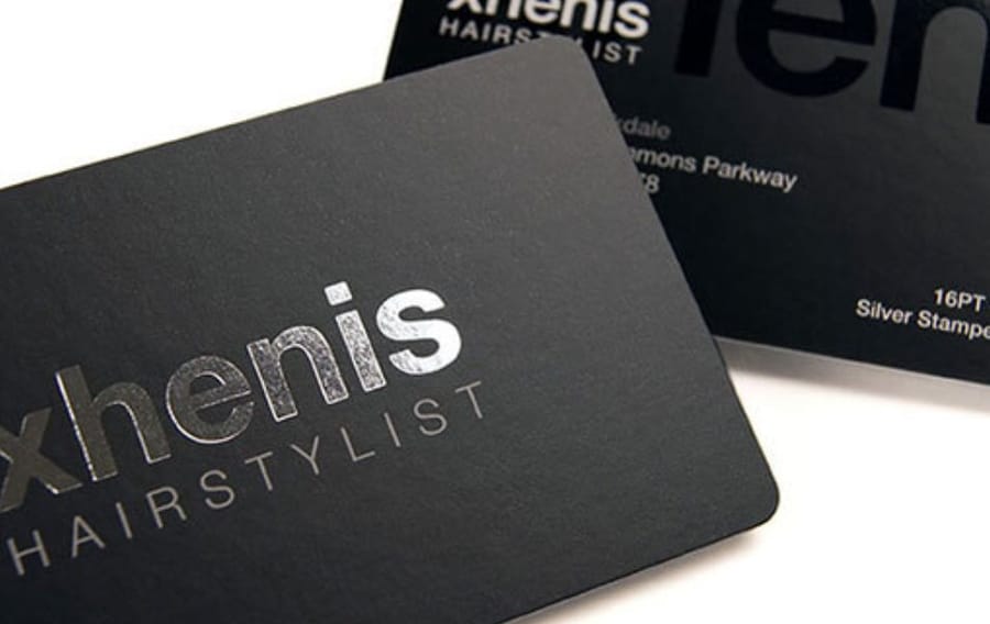 Custom business cards printed by 4OVER4.COM