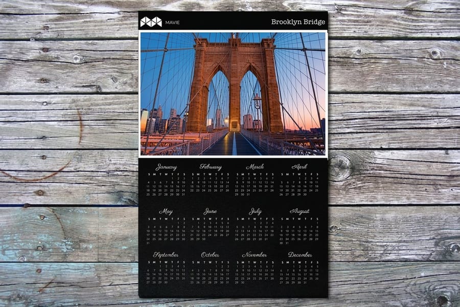 Photo calendar page printed by 4OVER4