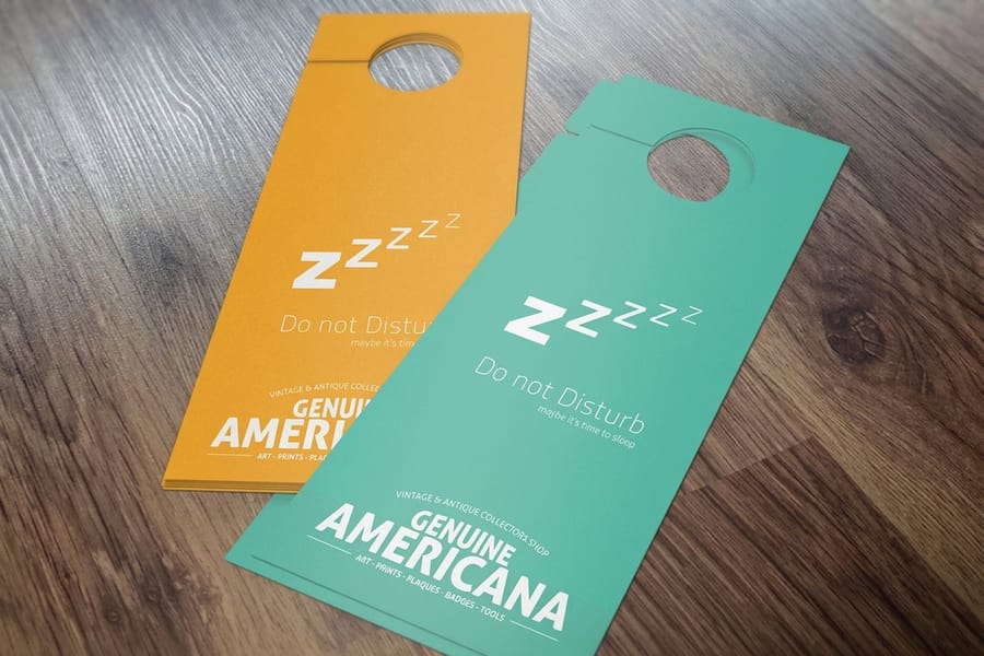 Seasonal door hanger design idea printed by 4OVER4