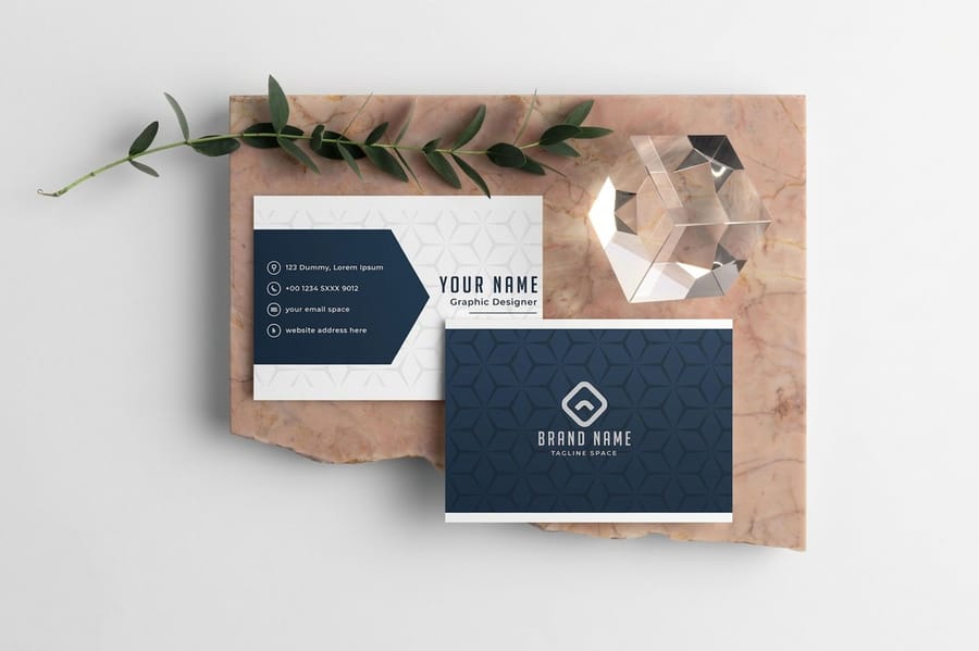 Business card with crisp small type, printed by 4OVER4
