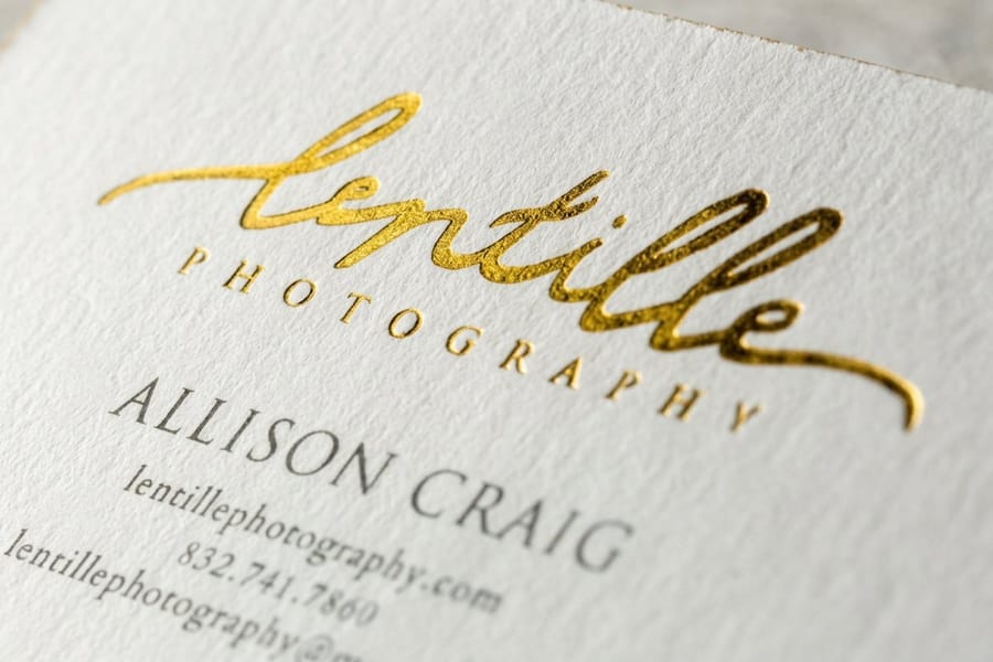 Soft cotton business cards with a plush, textured edge from 4OVER4.COM