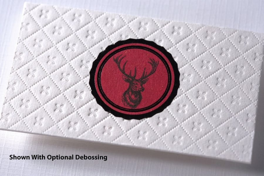 Cotton business cards showing a premium paper texture, printed by 4OVER4