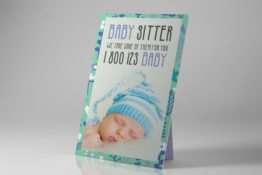 Branded counter card printed by 4OVER4 kept consistent across locations