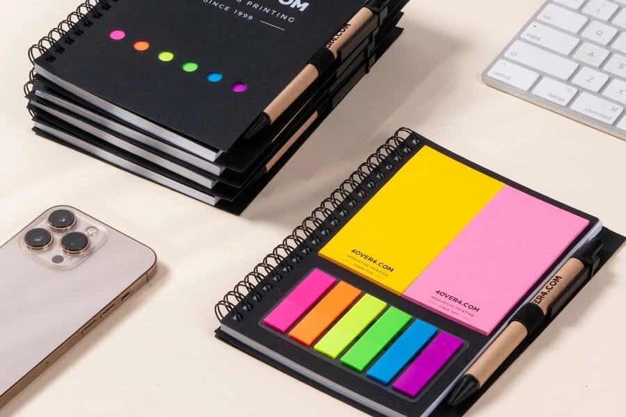 Well made custom notebook that avoids common design mistakes, from 4OVER4