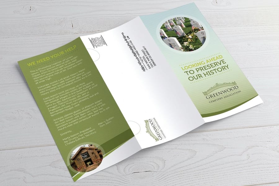 Direct mail brochure printed by 4OVER4 with a clear offer