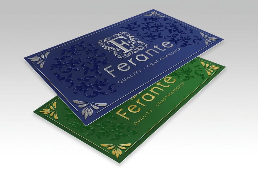 Multi level 3D embossed detail printed by 4OVER4