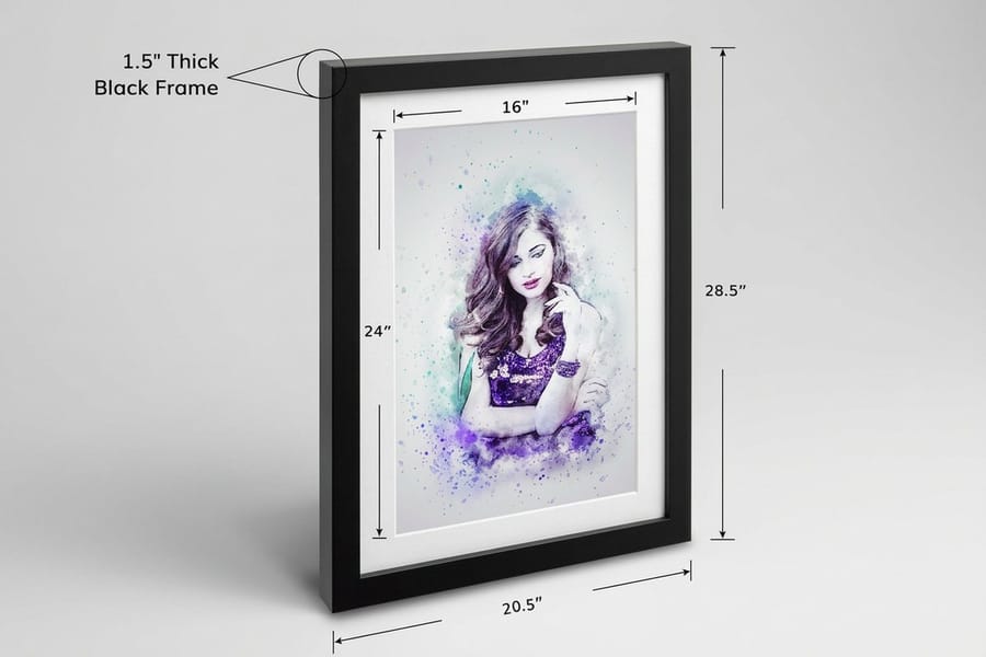 Poster template layout ready for artwork, from 4OVER4.COM