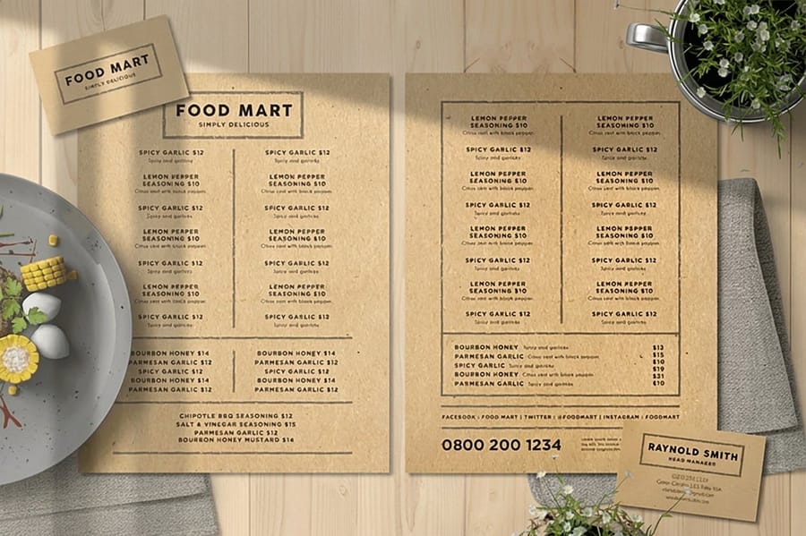 Kraft sales sheets in a stack, showing the uncoated stock often used for wholesale line sheets