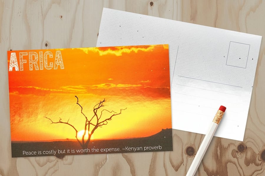 Premium finished postcard printed by 4OVER4 for a mail campaign