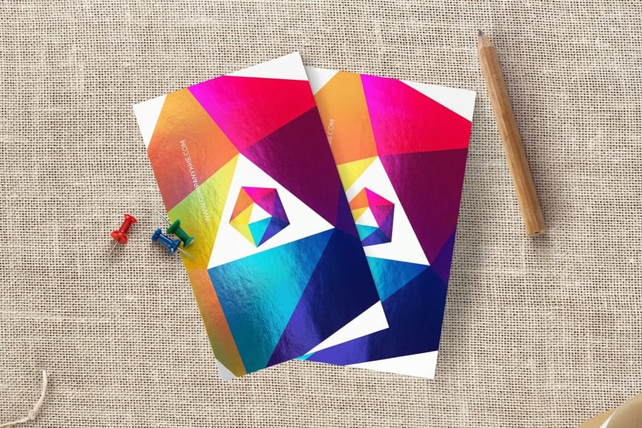 Direct mail postcard with a metallic finish from 4OVER4