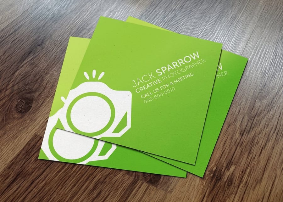 Mini business cards in a compact format, printed by 4OVER4