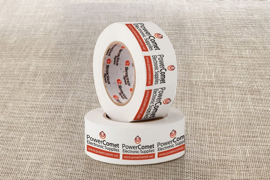 Rolls of custom printed packaging tape from 4OVER4 in 2 inch and 3 inch widths
