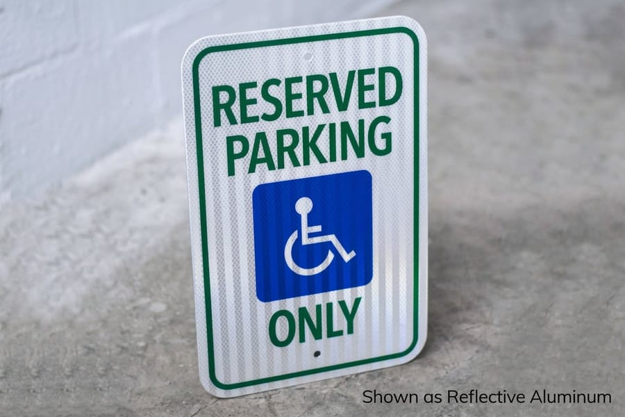 Rigid aluminum notice sign printed by 4OVER4 for posting at a property entrance