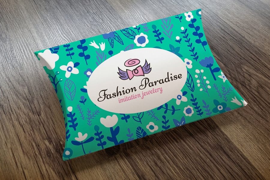 Custom printed pillow box for frozen novelties from 4OVER4