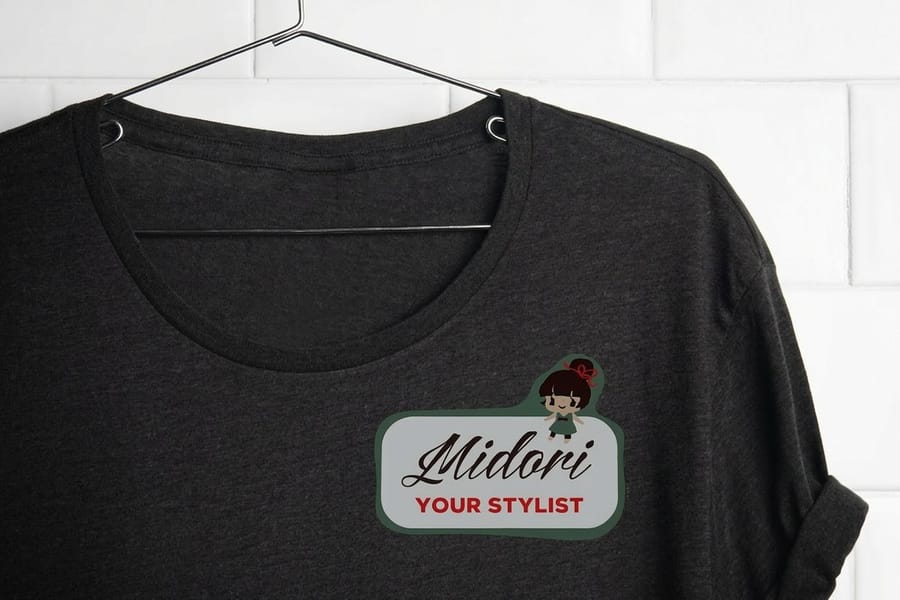 Premium name labels printed by 4OVER4 sized for water bottles, lunch boxes and school gear