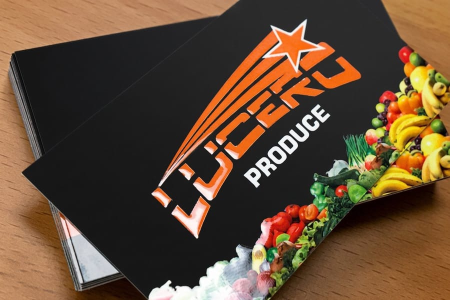 spot UV example, a glossy border framing a photograph on a matte postcard