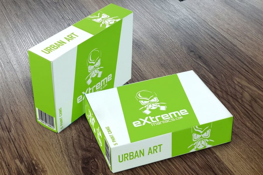 Custom box with die-cut window and interior print from 4OVER4