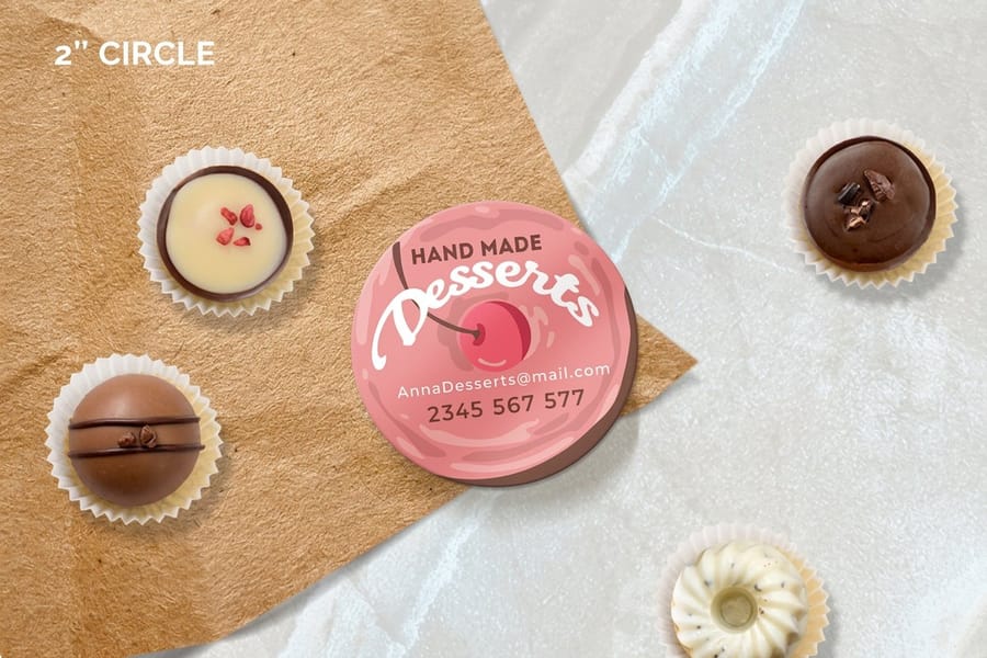 Rounded corner business cards printed by 4OVER4