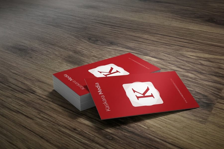Silk laminated business card with a smooth premium finish from 4OVER4