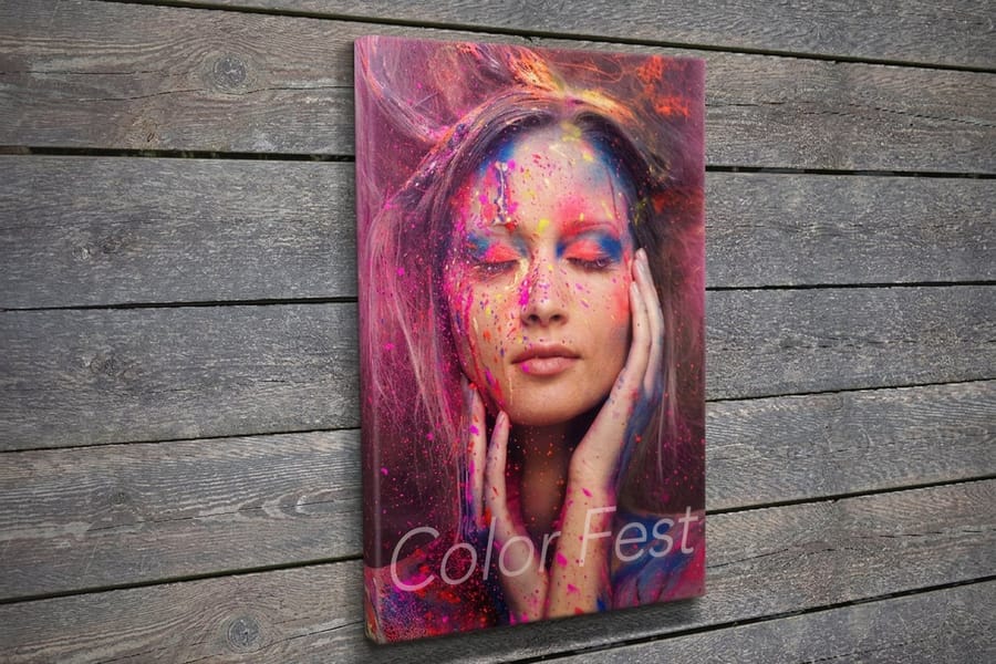Custom stretched canvas print printed by 4OVER4