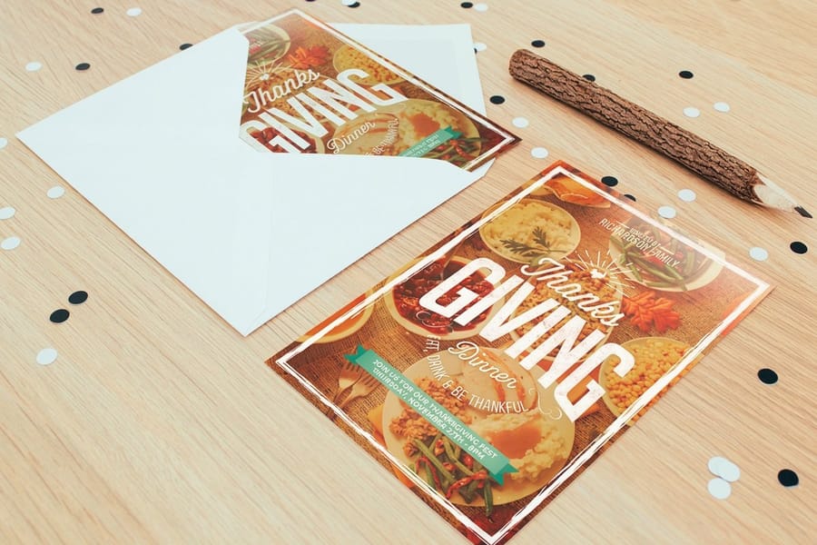 Thanksgiving cards printed by 4OVER4 for a classroom