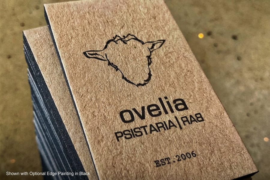Ultra-thick kraft business card printed by 4OVER4