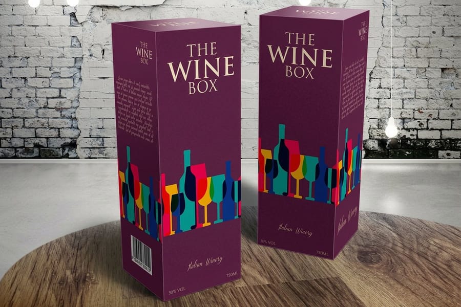 Wine box construction detail showing panel and lid fit