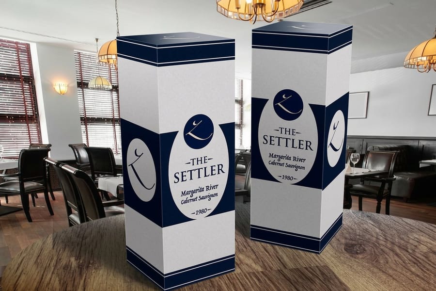 Printed wine box panels showing full colour artwork coverage