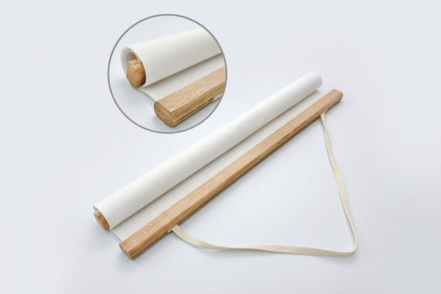 Wood poster hanger frame from 4OVER4 with a swappable printed sheet