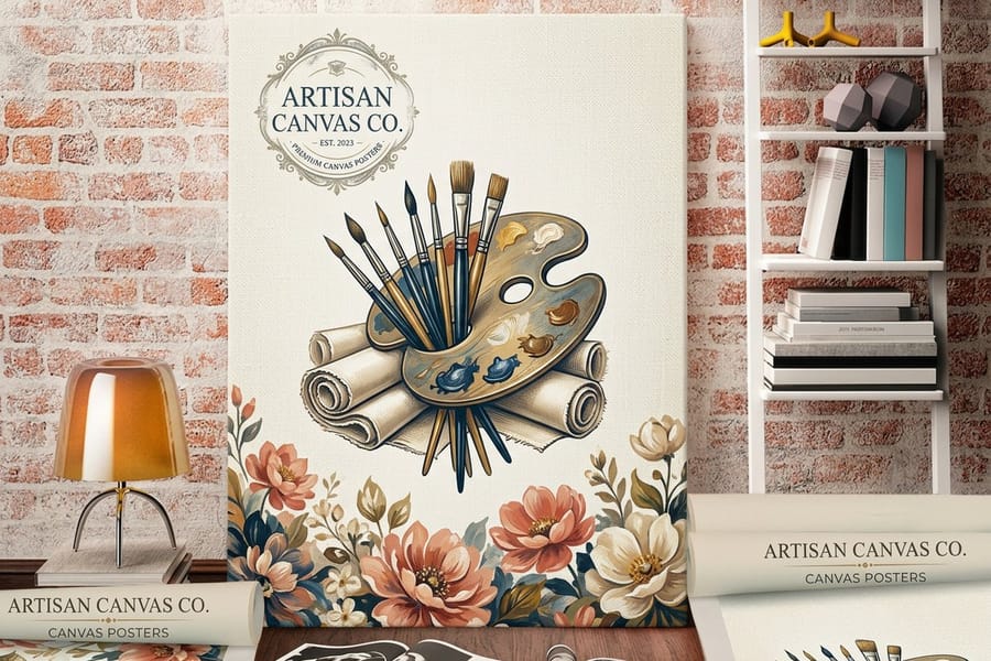Custom canvas poster printed by 4OVER4 from a clean vector-based file