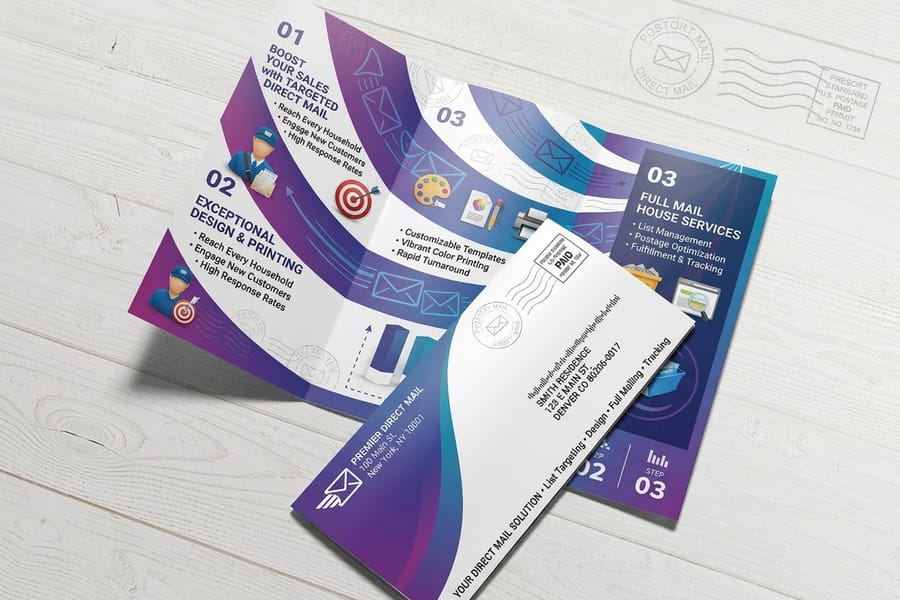 Custom flyer printed by 4OVER4 on premium full-color stock