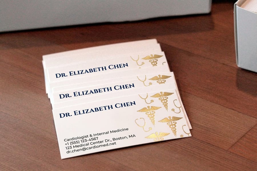 Premium business cards printed by 4OVER4.COM