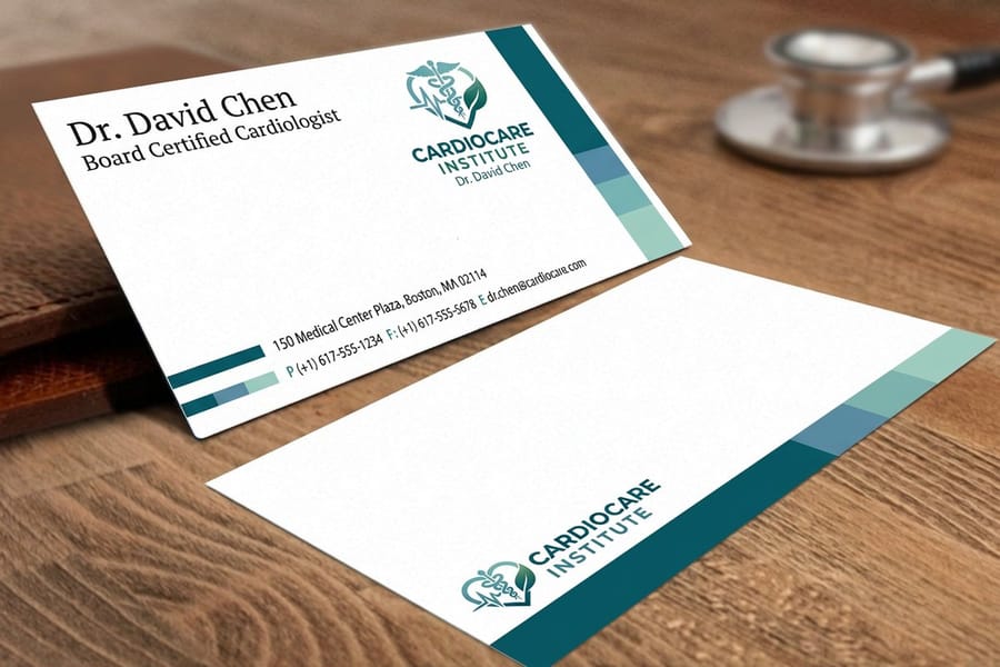 Thick business card stock that signals quality