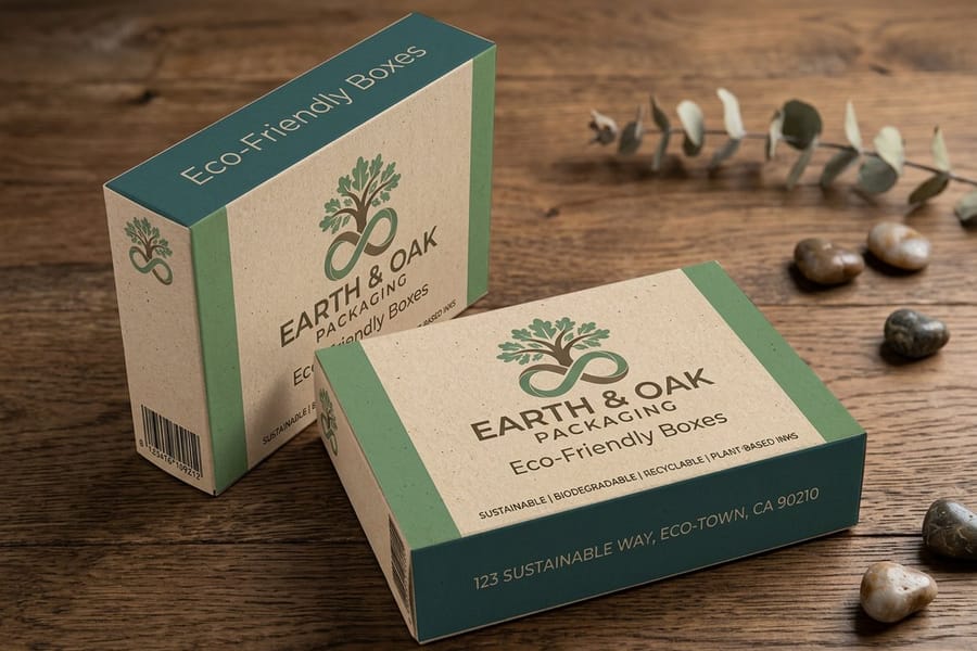 Eco-friendly recycled paperboard box printed by 4OVER4
