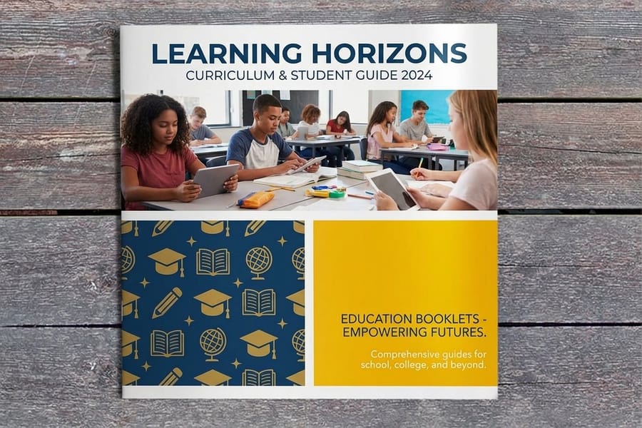Education booklets printed by 4OVER4 for classroom activity packets
