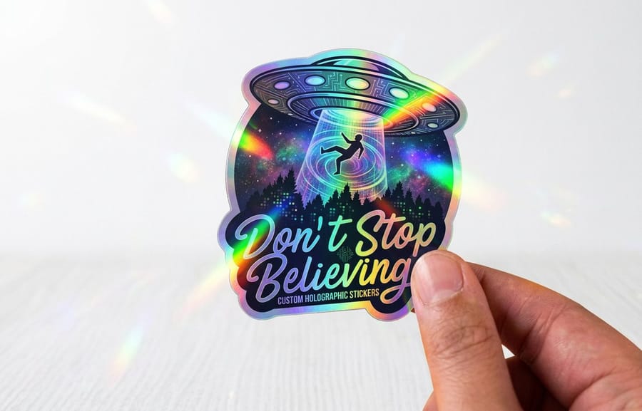 Specialty vinyl sticker order printed by 4OVER4