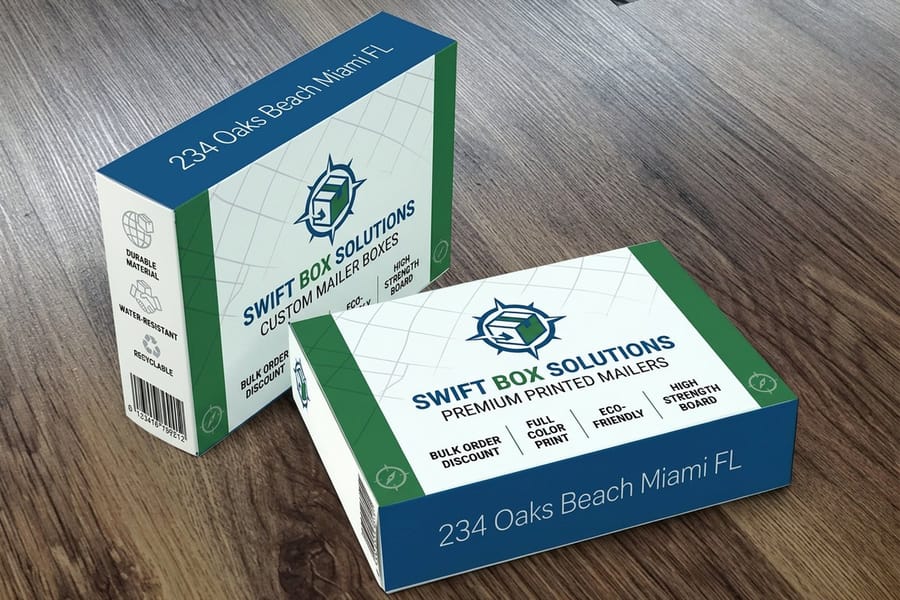 Custom printed mailer box from 4OVER4