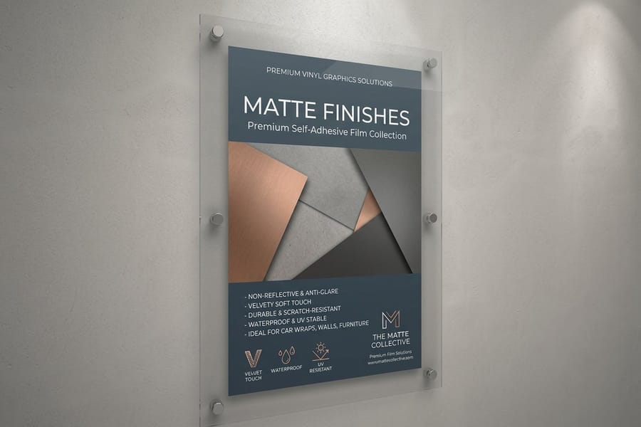 Matte finish vinyl wall graphic printed in full color by 4OVER4