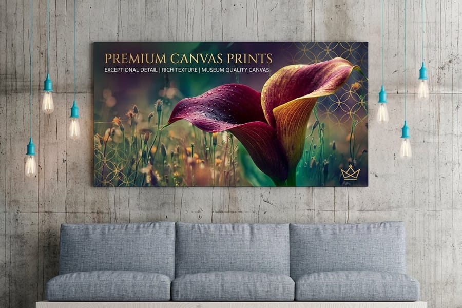 Wrapped canvas print with a gallery edge from 4OVER4