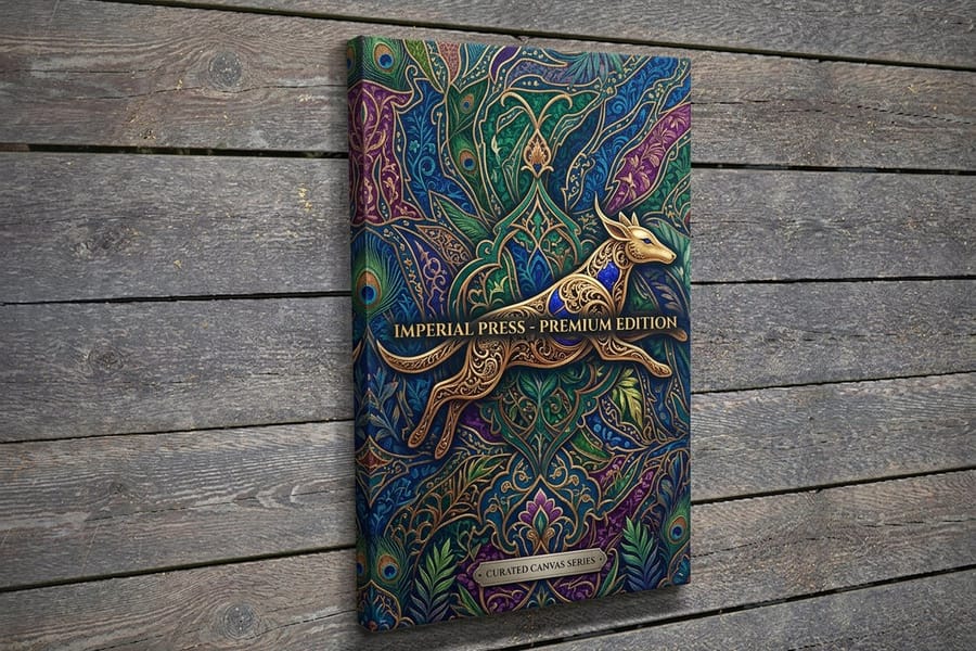 Premium wrapped canvas print on display, printed by 4OVER4